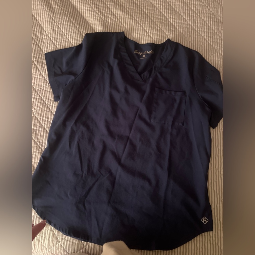 Navy Blue Easy Stretch Scrub Set M